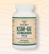 Double Wood Supplements Ashwagandha KSM 66 Organic and Clinically Studied Extract (600mg Per Serv...