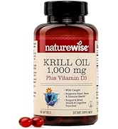 NatureWise Krill Oil 1,000 mg + Vitamin D3 6,000 IU - SUPERBAboost Concentrated Antarctic Krill O...