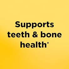 Photograph stating that this d3 vitamin supports teeth health