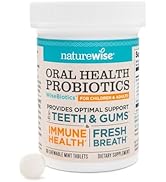 NatureWise Oral Probiotics for Mouth Bad Breath - Chewable Sugar-Free Mint - Lactobacillus reuter...