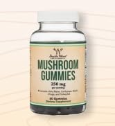 Double Wood Supplements Mushroom Gummies Supplement 60 Count - 2,500mg Equivalent from 250mg Lion...