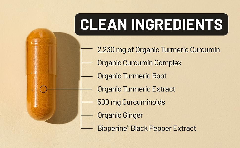 Turmeric Curcumin Clean Ingredients