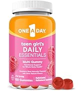 One A Day Teen Girl’s Daily Essentials Multivitamin Gummies, Teen Girl Multivitamins with Biotin,...