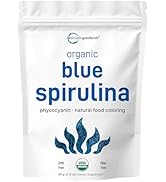 Organic Blue Spirulina Powder (Phycocyanin Extract), 60 Servings - No Fishy Smell, 100% Vegan Pro...