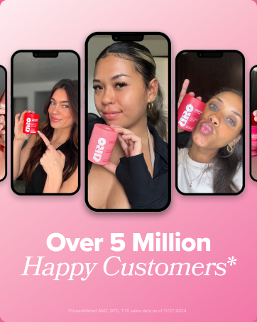 customers happy holding products