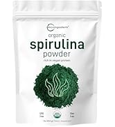 Micro Ingredients Organic Spirulina Powder, 16 Ounce, Raw Spirulina (Arthrospira Platensis), The ...