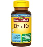 Nature Made Vitamin D3 K2, 5000 IU (125 mcg) Vitamin D, Dietary Supplement for Bone, Teeth, Muscl...