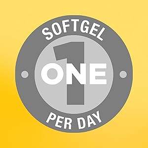 Photograph of the instructions for taking these vitamin d softgels