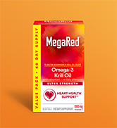 MegaRed Ultra Strength 1000mg Omega-3 Krill Oil Supplement with EPA/DHA, Astaxanthin & Phospholip...