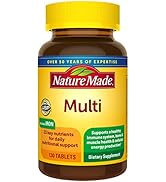 Nature Made Multivitamin Tablets with Iron, Multivitamin for Women and Men for Daily Nutritional ...