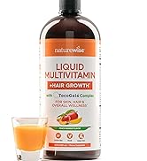 NatureWise Liquid Multivitamin for Hair Growth for Women and Men + Tocogaia
