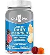 One A Day Men’s 50+ Daily Essentials Multivitamin Gummies, Multivitamin for Men Over 50, Fruit Me...