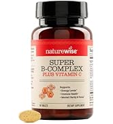 NatureWise Super Vitamin B Complex for Women and Men - with Vitamin C, Folic Acid Biotin B1 B2 B3...