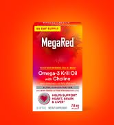 Megared Krill Oil 750mg Omega 3 Supplement with Choline, 1 Dr Recommended Krill Oil Brand with EP...