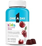 One A Day Kids Multivitamin with Iron Gummy, Vitamin D, Vitamin C, E, Zinc for Immune Support, Gu...