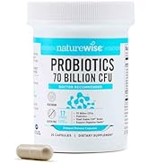NatureWise Probiotics 70 Billion CFU - 17 Strains + Organic Prebiotics - Immune, Digestive & Gut ...